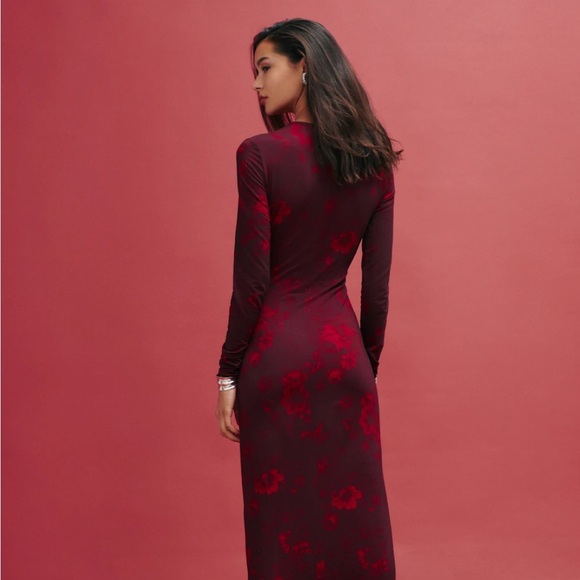 Reformation Tommie Knit Dress Sanguine - Picture 4 of 5